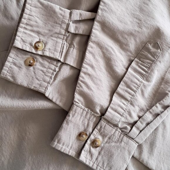 Men's Northwest Territory Long Sleeve Button Down Work Shirt, Size Large, Khaki - Picture 7 of 7